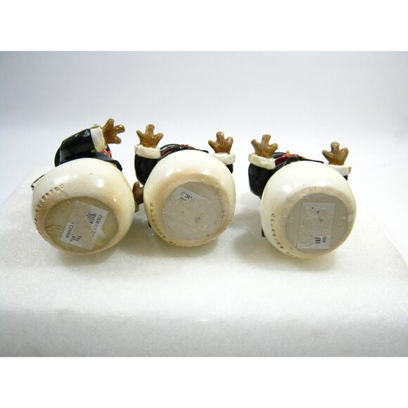 Vintage Christmas Holiday Decor Snowman set Signed 2004 P.I.L Finely Detailed - Picture 6 of 10